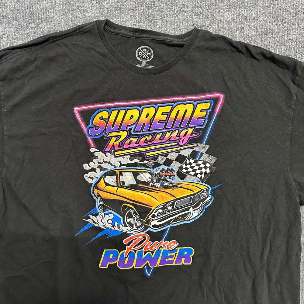 DOM T-Shirt Mens Size 3XL Black Supreme Racing Graphic Car Pure Power Cotton Tee